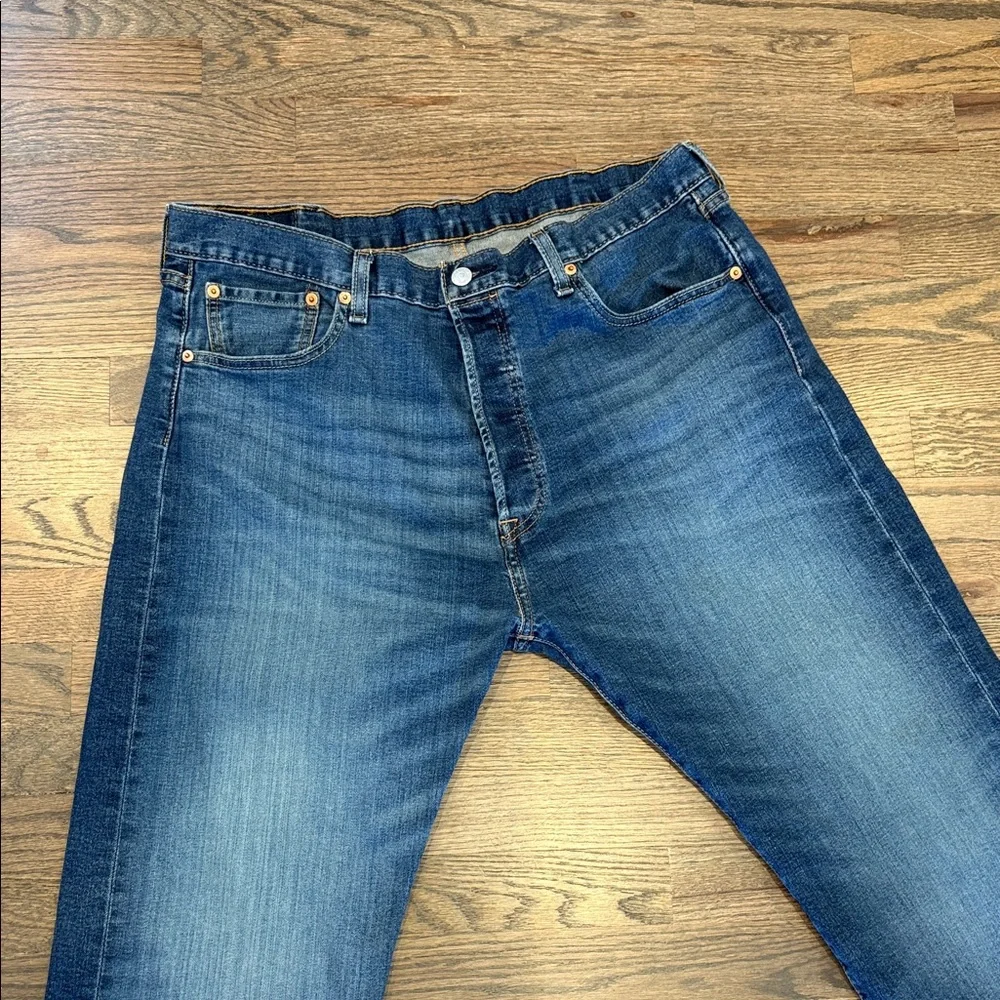 501 Levi's Men's Blue Straight-Leg Denim Jeans W38 L32